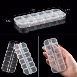 1Pcs Transparent Plastic Storage Jewelry Box Compartment Adjustable Container For Beads Earring Box Jewelry Rectangle Box Case