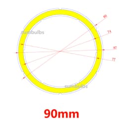 2W-12W Angel Eyes COB Light Source Annual Shape 12V DC 20mm-120mm Ring LED Chip Cold Warm White Light Source for DIY Car Bulb
