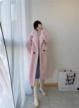 Solid Color Sheep Shearing Jacket Warm Wool Fur Coat Women Korean Fur Jackets Women Tops Casual Mid-length Fur Coats Zm944
