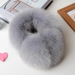 Winter Natural Real Fox Fur Earmuffs Plush Warm Decorate Women Cute Solid Ear Warmer Headphones Neck Warm Bib Scarf