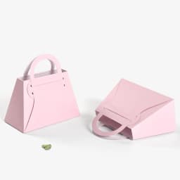 10Pcs Pink Handbag Candy Box Creative Mini Wedding Festival Favor Gift Box Fold Packaging Bag Engagement Birthday Party Supplies