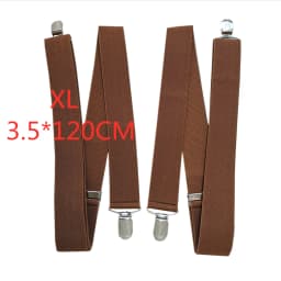 3.5 cm Wide Solid Color No Cross Suspenders Men 4 Strong Clips Women Suspender For wedding Party Trouser Braces