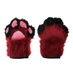 Wolf Dog Foxes Paw Claw Gloves Costume Accessories Cosplays Animal Furry Plush Full Finger Mittens Fursuit for Adults