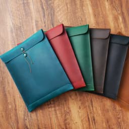 OEM ODM Vintage Crazy Horse Leather A4 Portfolio Bag Size Real Cowhide Leather Padfolio Bag Leather File Storage Bag File Pocket