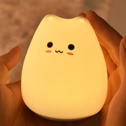 LED Colorful Night Light Animal Cat Silicone Soft Cartoon Baby Nursery Lamp for Gift Dropshipping
