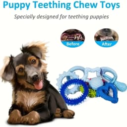 9pcs Random Color Dog Chew Toys, Squeaky Rope Interactive Toy Set for Medium Small Dogs - Cute Puppy Ball with Owner Interaction