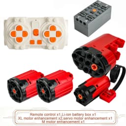 MOC Blue-tooth APP Remote Control Set - Rechargeable Battery Box Motor Set Speed Controller for PF Building Block Modifications