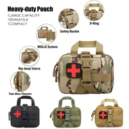 First Aid Bag Upgrade Tactical EMT Pouch Rip Away Molle Medical Bag IFAK Tear-Away Travel Outdoor Hiking Mergency Survival Kit