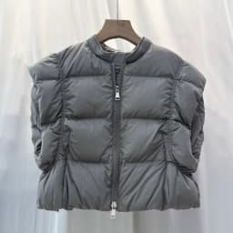 White Duck down Vest Short Style Design Sensation European Goods High Waist Fly Shoulder Winter Design Commute Style