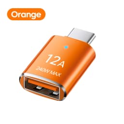 12A USB 3.0 To Type C Adapter LED OTG USB C Male to USB A Female Connector For iPhone 15 Tablet Notebook Android Phones Adapter