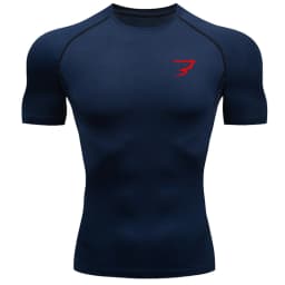 New Men's Short Sleeved T-shirt Compressed Quick Drying Breathable Training Tees Fitness Jujitsu Rashguard Top Gym Sport Shirts