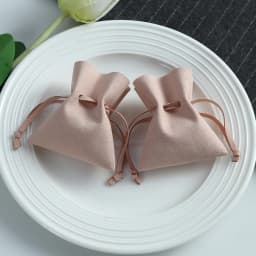 5Pack Bulk Microfiber Suede Jewelry Packaging Gift Bags Pouches Ring Earrings Wedding Travel Drawstring Organizer Small Bag