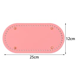 Handmade Oval Bottom for Knitted Bag PU Leather Pad Handcraft Bag Base With Holes DIY Crochet Bag Bottom Accessories