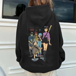 Music Band Gorillaz PUNK ROCK Sweater Cartoon Pattern Hooded Leisure and Trendy Clothes Vintage Y2K oversized Clothing