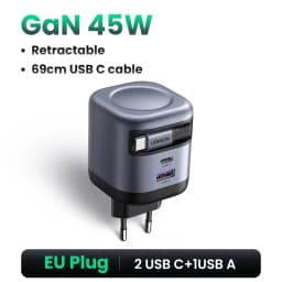 UGREEN 100W 65W 45W GaN Charger With Retractable USB C Cable PPS PD Fast Charger For Laptop Macbook Pro Tablet iPhone 18 Samsung