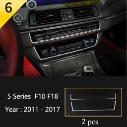 Car Styling Console Multimedia AC CD Panel Decoration Frame Cover Trim Strip Sticker For BMW 5 Series F10 F11 F18 Accessories