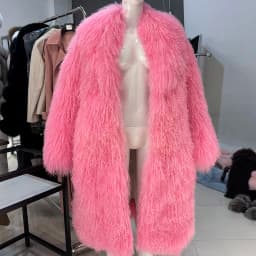 YOLOAgain 2025 Winter Warm Turn-Down Collar Real Mongolia Sheep Fur Jacket Long Women Plus Size 6XL Outerwear