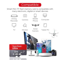 High Speed Micro SD Card U3 V30 A2 Memory Card 128G 256G for Digital Camera 4K Video Storage Compatible with Canon Nikon Samsung
