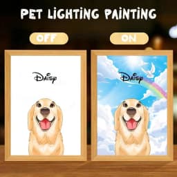 Custom Pet Photo Frame Lamp Personalized Pet Portrait And Name Night Light Dog Cat Memorial Photo Frame Wall Room Decor Gift