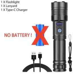 Super XHP120 Powerful Led Flashlight XHP90 High Power Torch Light Rechargeable Tactical Flashlight 18650 Usb Camping Lamp