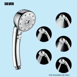 Nano-Bubble Shower, 5 Modes, Handheld Water Stopper, Pressure Boosting Function, Water-Saving Design Shower
