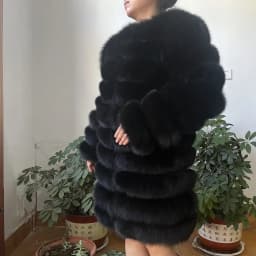 NEW 4in1 Real Fox Fur Long Coat Winter Coat for Women Jackets Vest Winter Outerwear Women Fox Fur Coat High Quality Fur Clothes