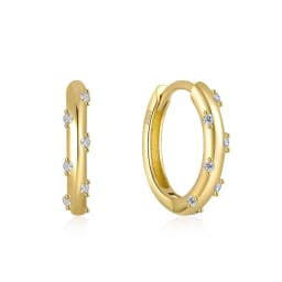 Aide 925 Sterling Silver Rectangle Colorful Zircon 6mm Huggie Earrings Mini Circle Second Hole Cartilage Earring Hoops Jewelry
