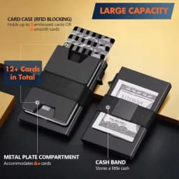 RFID Blocking Wallets Credit Card Holder ID Holders Luxury Card Case Slim Thinbusiness Cardholder Automatic Pop Up Wallet