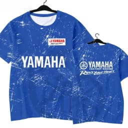 2026 Summer Yamaha Trendy Printed Short Sleeves for Men Women, Fashion, Leisure, Personalized Motorcycle Riding Clothes