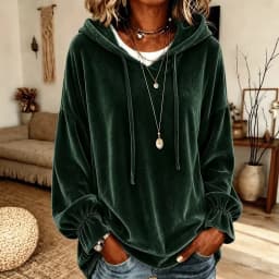 Hooded Hoodie No Pattern Irregular Fit Casual with Hooded Sweatshirt Japanese Korean Casual Regular Length Pullover Women Hoodie