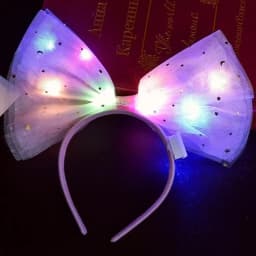 Big Bow Glow Headband LED Light Hairband LED Headpiece Light Up Wreath Headdress Glow Party Hair Accessories Glow in The Dark