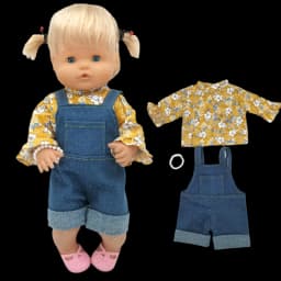 17" Reborn Baby Doll Clothes Set Rompers for 38 Cm Nenuco Doll Ropa Y Su Hermanita Toys Oufits