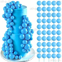 50/100pcs Cake Ball Picks Topper Wholesale 4 Sizes Foam Balls Cake Toppers for Birthday Christmas Wedding Cake Decoration Favor