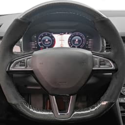 Anti-Slip Genuine Leather Suede Braid Car Steering Wheel Cover For Skoda Citigo Roomster Fabia Octavia Superb Karoq Rapid