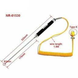 1pc K Type Thermocouple Temperature Probe Sensor 500°C For Thermometer NR-81533B / 81531B / 81532B / NR-81530 / NR-81539