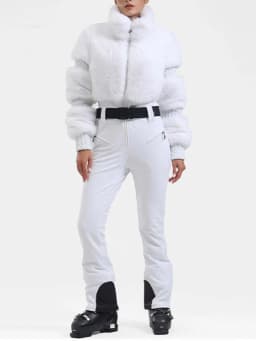 Winter Thicken Skiwear Sets Chic High Neck Hooded Zipper Coat Ski Pant Waterproof Tracksuit 2026 Lady Warm Outdoor Sportswear
