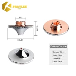 Praylee All Types Laser Nozzles Single/Double Layers Dia.28/D32mm for Raytools Precitec WSX HSG Bodor HANS Fiber Cutting Machine