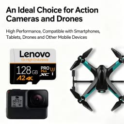 Lenovo High Speed SD Memory Card 512GB 4K Full HD Micro Video Card Compatible with Phone GoPro Action Camera 128GB 256GB SD Card