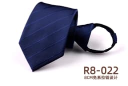 NEW Mens Retro Zipper Ties for Men 8CM Neck Tie Solid Striped Fashion Blue Neckties Men's Automatic Zipper Tie Red Lazy Ties