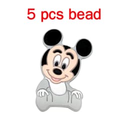5pcs Silicone Cartoon Beads Pacifier Chain Baby DIY Care Pacify Accessory Adornment