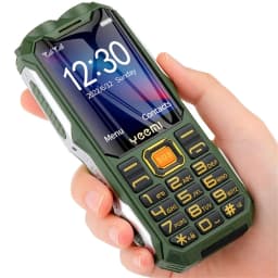 YeeMI Q8 4G Rugged Phone Waterproof Full Band Feature Phone 2.6Inch HD SOS Button Big Loudspeaker LED Light 16800mAh Battery