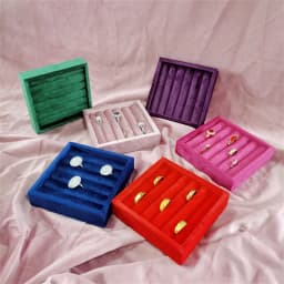 Mini Velvet Tray for Rings, Bracelets, and Earrings - Ideal for Jewelry Display and Storage