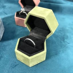 Vintage Hexagon Jewelry Single Ring Box Empty Case Holder For Engagement Wedding Ceremony Valentines Day Gift Organizer
