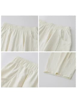 CHIC VEN Fashion Women White Pants Solid Casual Elastic Waist High Waisted Pleated Wide Leg Ladies Trousers Folded Summer 2026