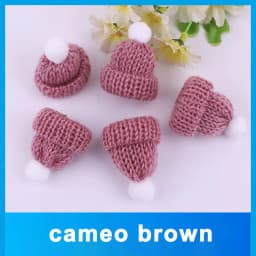 10-50Pcs Mini Knitting Hats Christmas DIY Craft Knitting Doll Hats Mini Wool Hat for Christmas Tree Ornaments DIY Hair Accessory