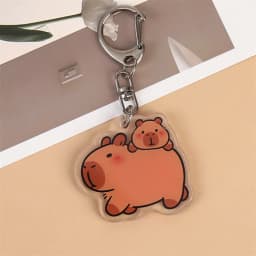 Cute Capybara Keychain Cartoon Water Dolphin Key Chain Acrylic Pendant DIY Small Charm