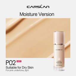 CARSLAN Liquid Foundation Concealer Matte Moisturizing Oil Control Long-lasting Full Coverage Whitening Face Base Makeup