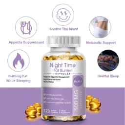 Nighttime Fat Burner, Sleep Supplement and Appetite Suppressant for Men and Women - Metabolism, Detoxification