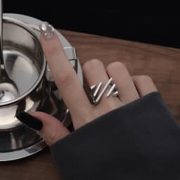 925 Sterling Silver Sanding Face Adjustable Rings For Women Ladies Elegant Luxury Quality Jewelry Accessories Jewellery