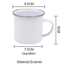 Custom Name Mugs Private Logo Text Enamel Coffee Cup Print Store Company Logo Mug Friends Birthday Gift Mug